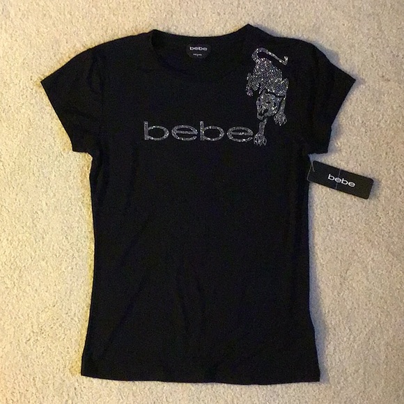 SOLD- Bebe Logo Black Tee - NWT - Picture 4 of 12